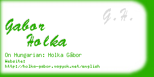 gabor holka business card