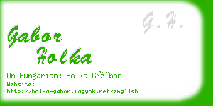 gabor holka business card